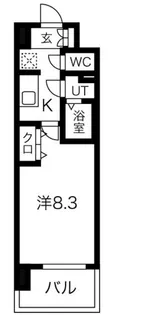 フォーリアライズ大阪エレナ【7階】の間取り