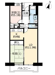 UR大久保【7階】の間取り