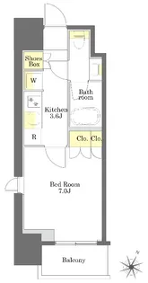 プライムメゾン白金高輪【2階】の間取り