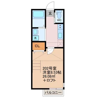 ライズ八千代台【2階】の間取り