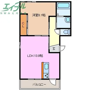 Station Studio【3階】の間取り