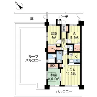 レジディア東松戸【5階】の間取り