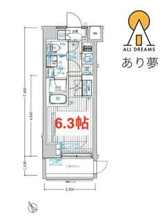 ブライズ鶴見本町通MAXIV【1階】の間取り