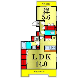 エスポワール日暮里【7階】の間取り