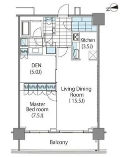 コンフォリア新宿イーストサイドタワー【17階】の間取り