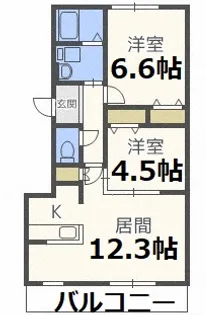 セントポーリアシェリル【3階】の間取り