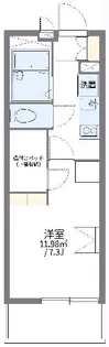 レオパレス新開【3階】の間取り