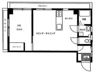 秀和マンション【4階】の間取り
