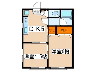 ラ・サ-ヤ【2階】の間取り