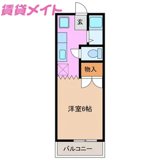 パティオ西山C棟【1階】の間取り