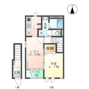 サークルコートIII A【2階】の間取り