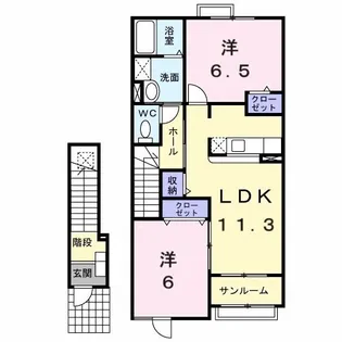 ヌウボ夢【2階】の間取り