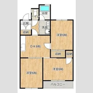 リバーサイドいりの【4階】の間取り