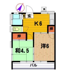 若草荘【2階】の間取り