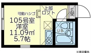 ユナイト小机マイネルリーチ【1階】の間取り