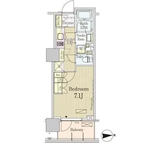 パークアクシス池田山【8階】の間取り
