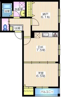 グランビュー西谷【1階】の間取り