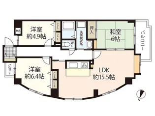 シーブリーズ東原弐番館【9階】の間取り