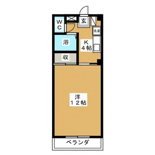 サンルート若里【1階】の間取り