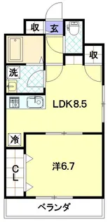 カルディアスタジアムシティ【5階】の間取り