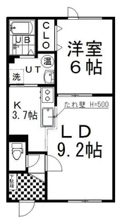 ウッドベリーA【2階】の間取り