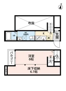 CREA南熊本(クレア)【2階】の間取り