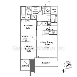 スカイズタワー&ガーデン【19階】の間取り