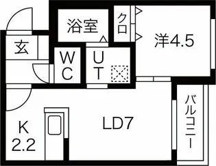 ウェリナ南郷16【3階】の間取り