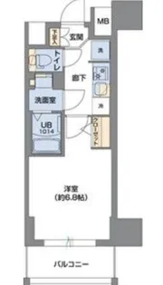Metrosa谷町六丁目South【10階】の間取り