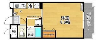 館アズビック【4階】の間取り