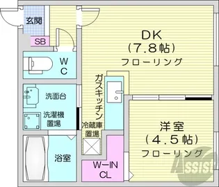 フォルテ新道東【3階】の間取り