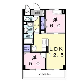佐真下マンション【1階】の間取り