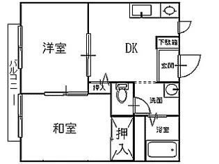 ヴィレッジ花みずきF【2階】の間取り
