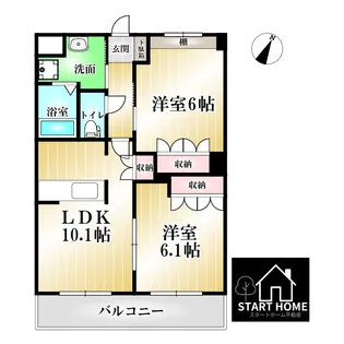 コートヴェール中島田【2階】の間取り