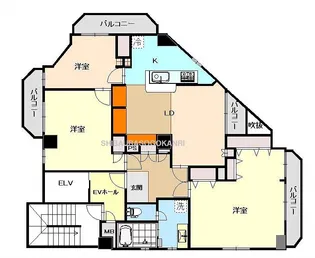 シャトル芝公園【9階】の間取り