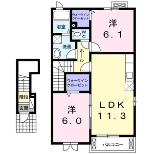 プラシード II番館【2階】の間取り
