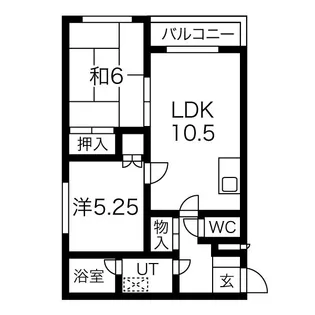 ノースヒルズ北20条【3階】の間取り