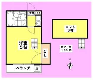 シティハイツ草加【2階】の間取り