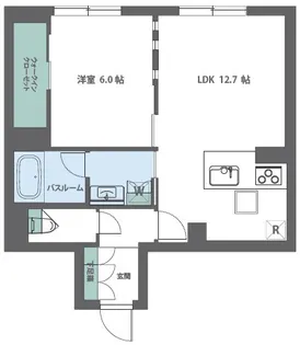 ザ アビュータス ヒルズ柿の木坂【1階】の間取り