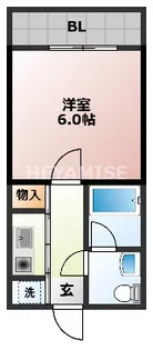 エステートモア平和公園【6階】の間取り