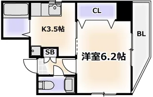 エスペランス田辺【2階】の間取り
