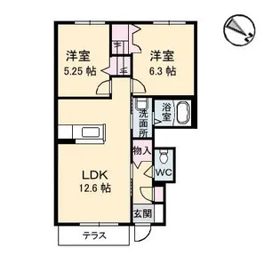 サニーコート【1階】の間取り