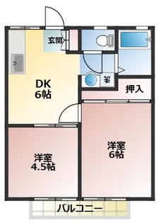 パナハイツ篠【2階】の間取り