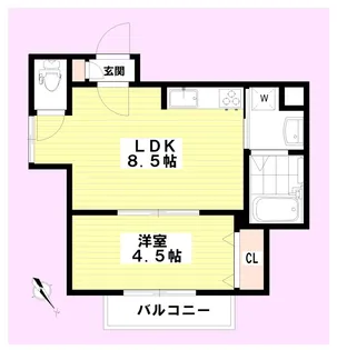ポルトボヌール【3階】の間取り