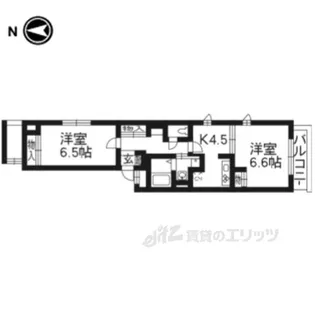 メゾンドフルール武者小路【1階】の間取り