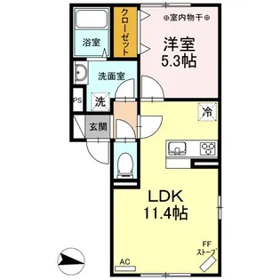 ルミエールN39 II【1階】の間取り