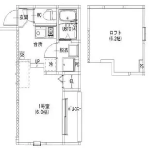 ハーモニーテラス深草大亀谷万帖敷町【2階】の間取り