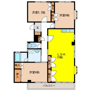 並木3丁目ダイゴハイツ【3階】の間取り