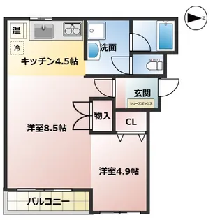 モンテーニュII【1階】の間取り