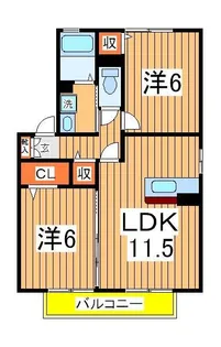 グラシューズ2【1階】の間取り